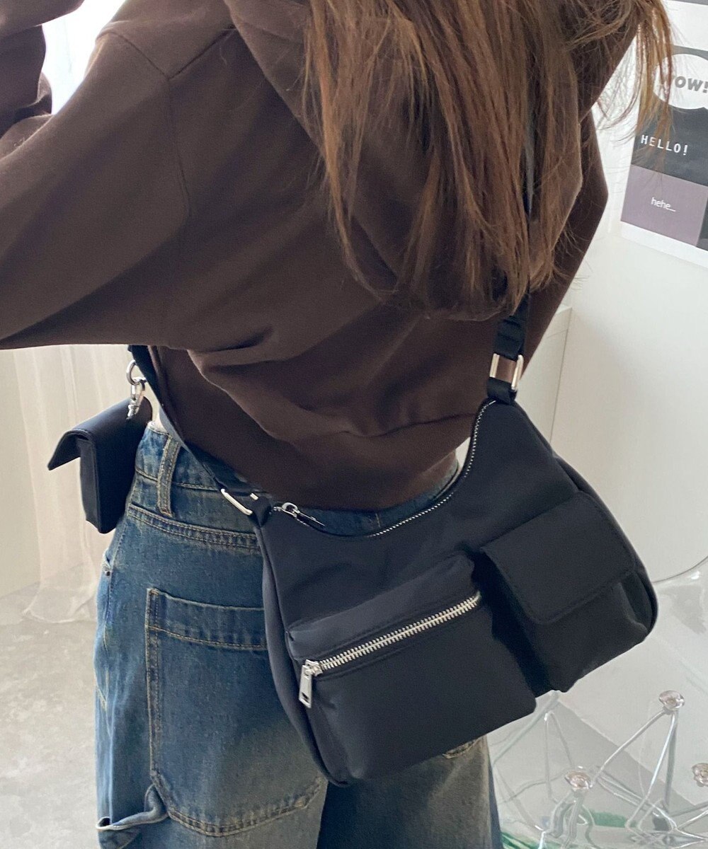 WEGO ポーチ付きランダムポケットデザインショルダー 