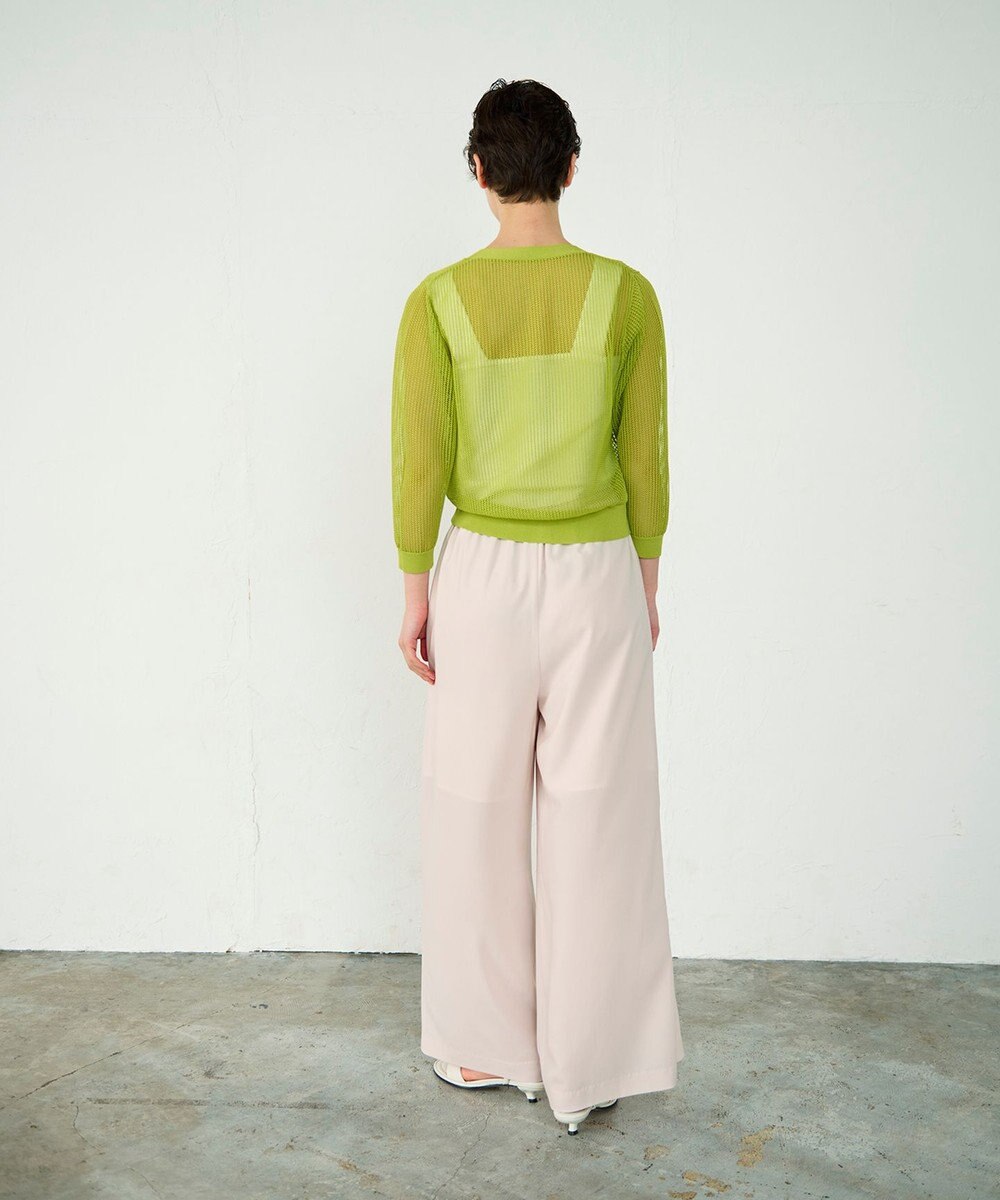 GRACE CONTINENTAL メッシュニットカーディガン 