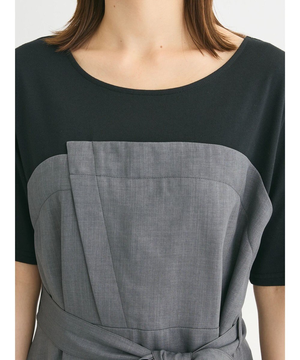 Green Parks 共ベルト付きビスチェ風ドッキングワンピース 