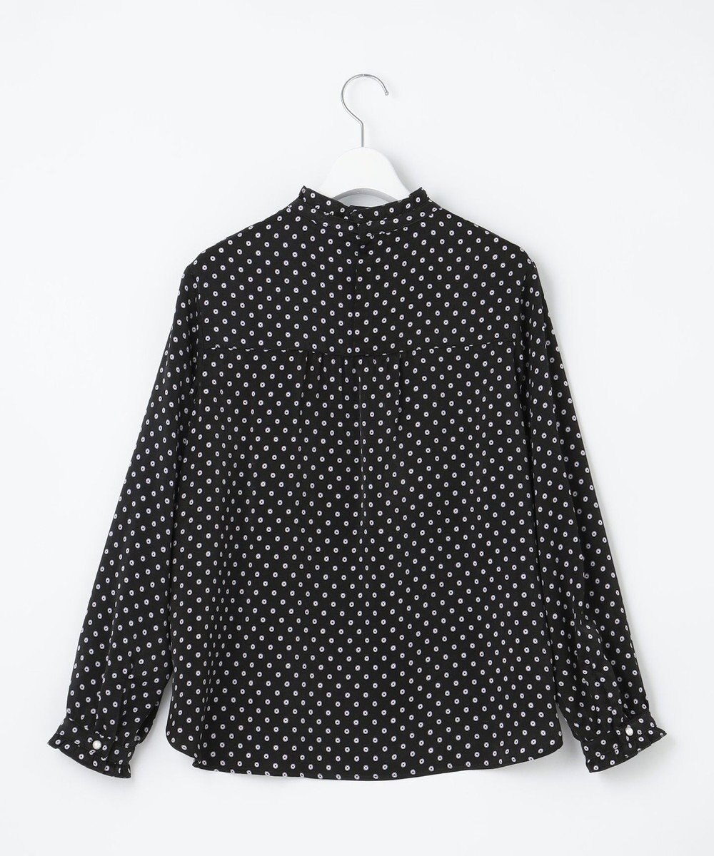 J.PRESS LADIES S 【洗える】ピーチサテン 幾何プリント ブラウス 