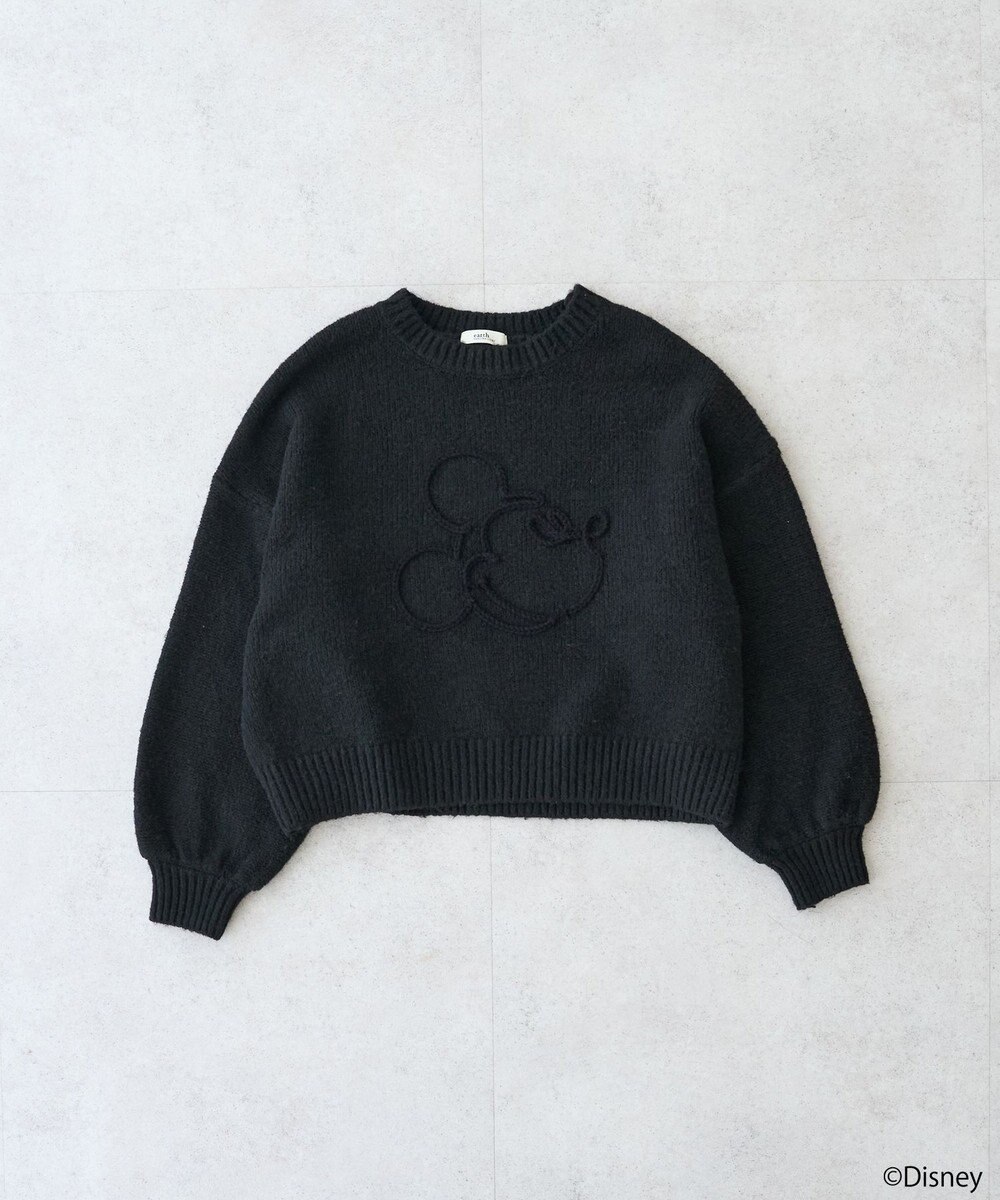 earth music&ecology 【予約】Disney/ミッキーコード刺繍ニットプルオーバー 