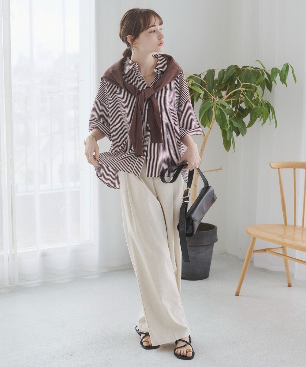 WEGO 【ANGIE VINTAGE】キャンブリックボイルオーバー半袖シャツ 