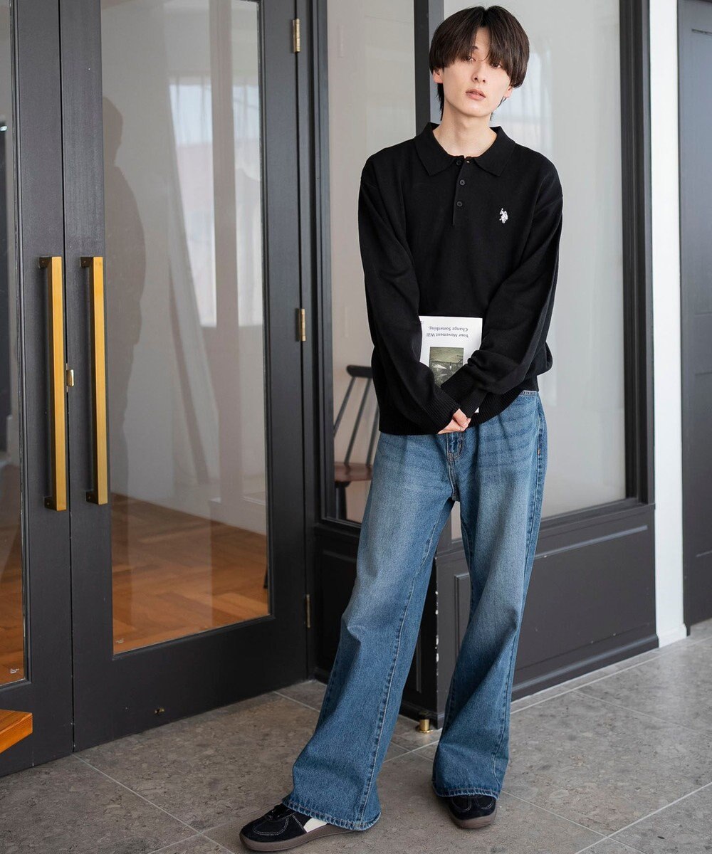 WEGO 【25年秋冬新作/ユニセックス着用ITEM/MLサイズ展開】別注USPOLOニットポロ 