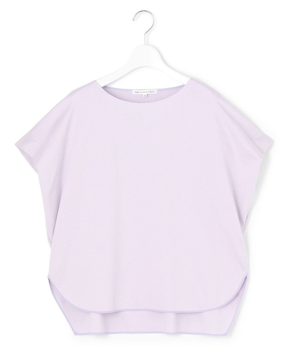 23区 【汗じみ防止/洗える】スムースデザイン フレンチスリーブ Tシャツ 