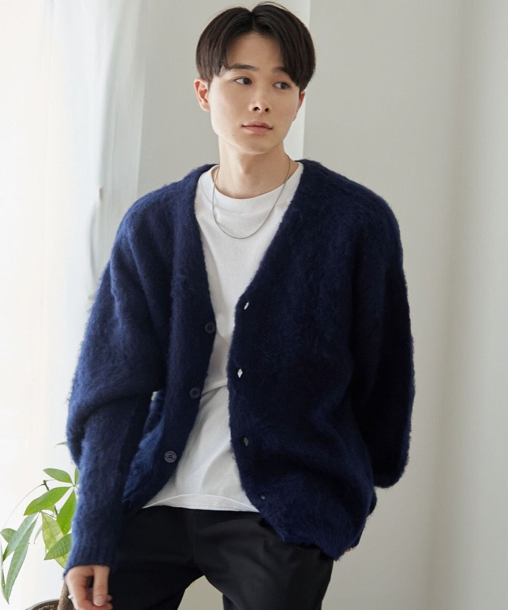 WEGO モヘアライクBIGカーディガン 