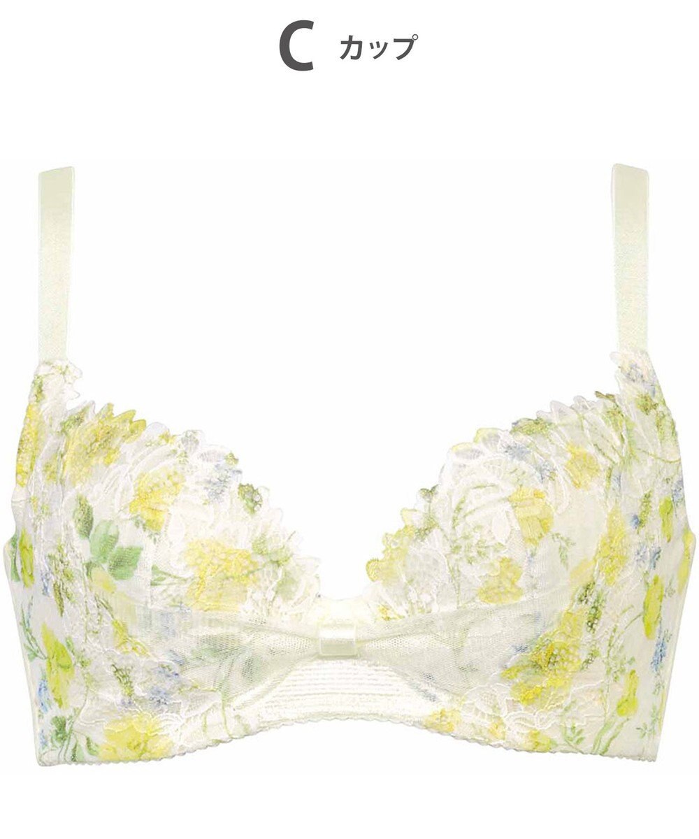 WACOAL 【リボンブラ 脇すっきり】 ブラジャー 脇高設計 着やせシルエット 谷間をメイクしてキープ Gカップまで対応 大きいサイズ レディース BRB433 /ワコール 