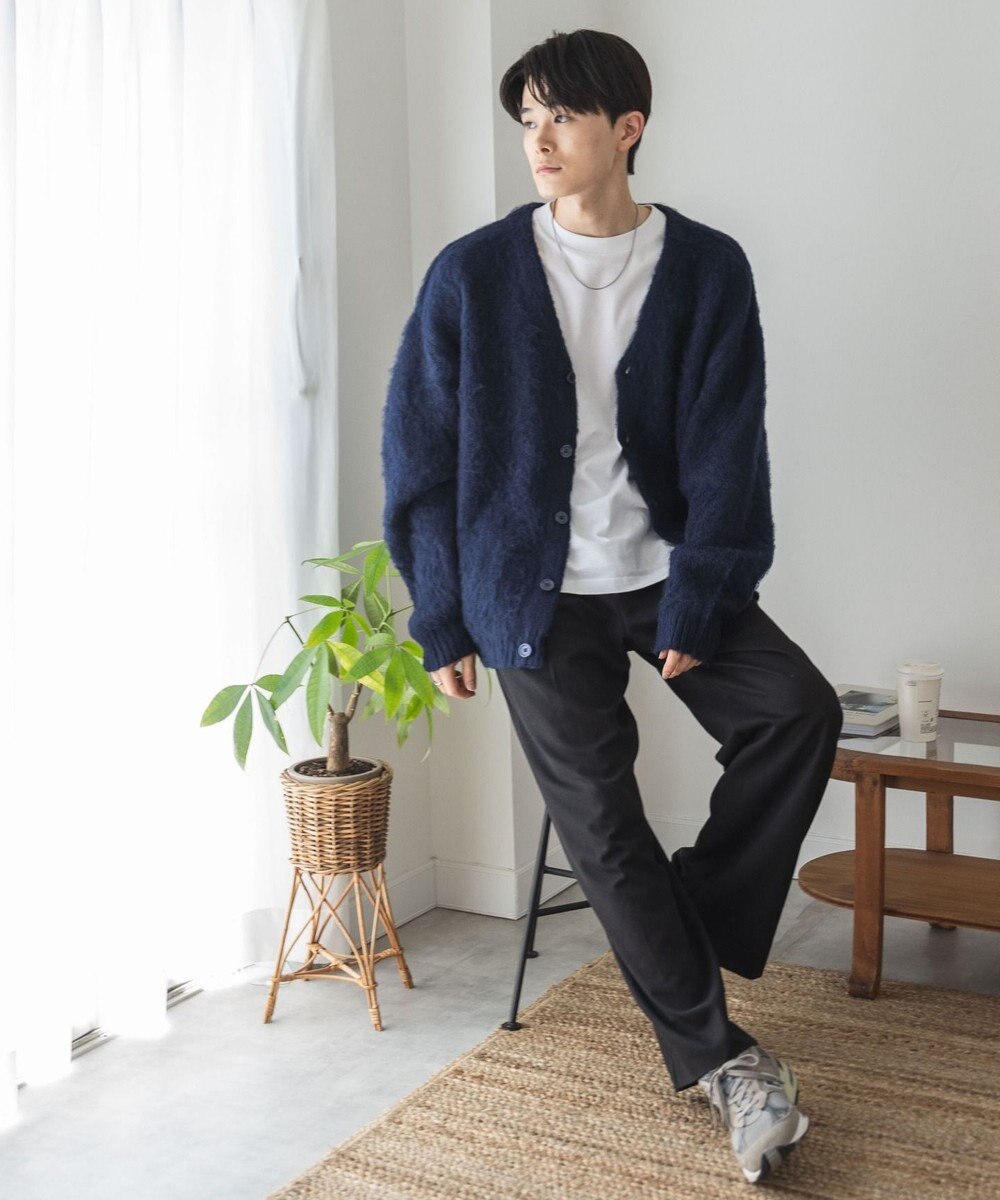 WEGO モヘアライクBIGカーディガン 