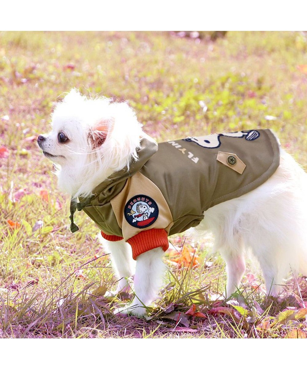 PET PARADISE スヌーピー 遠赤外線 コート 《カーキー》小型犬 