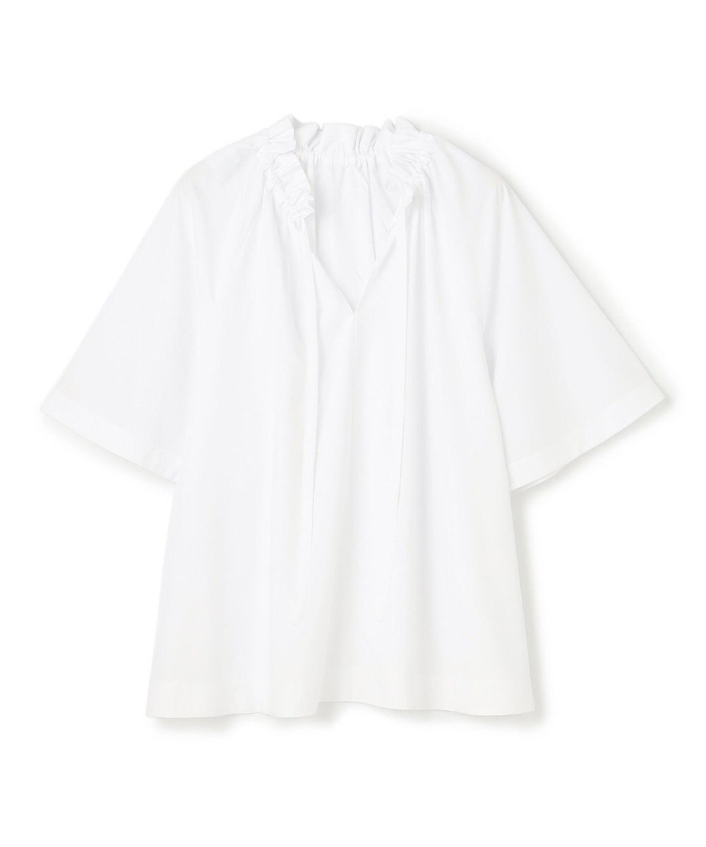 UNFILO フリルネック ブラウス 