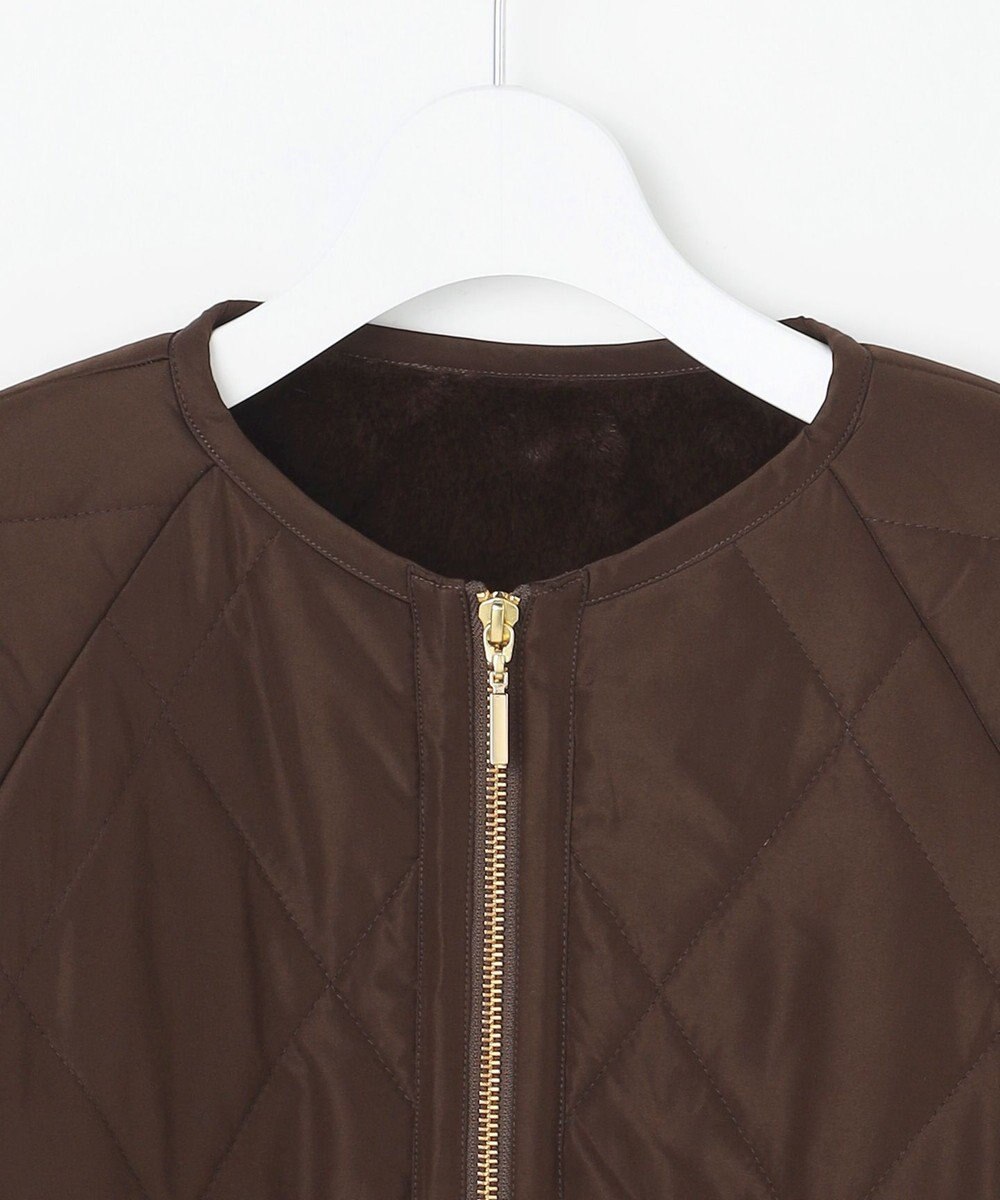 ANY SIS S フェイクファーコンビキルティング アウター 