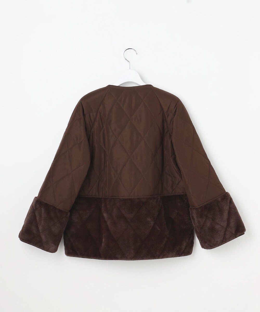 ANY SIS S フェイクファーコンビキルティング アウター 