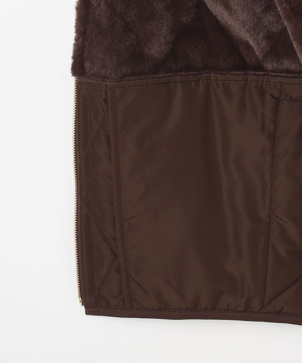 ANY SIS S フェイクファーコンビキルティング アウター 