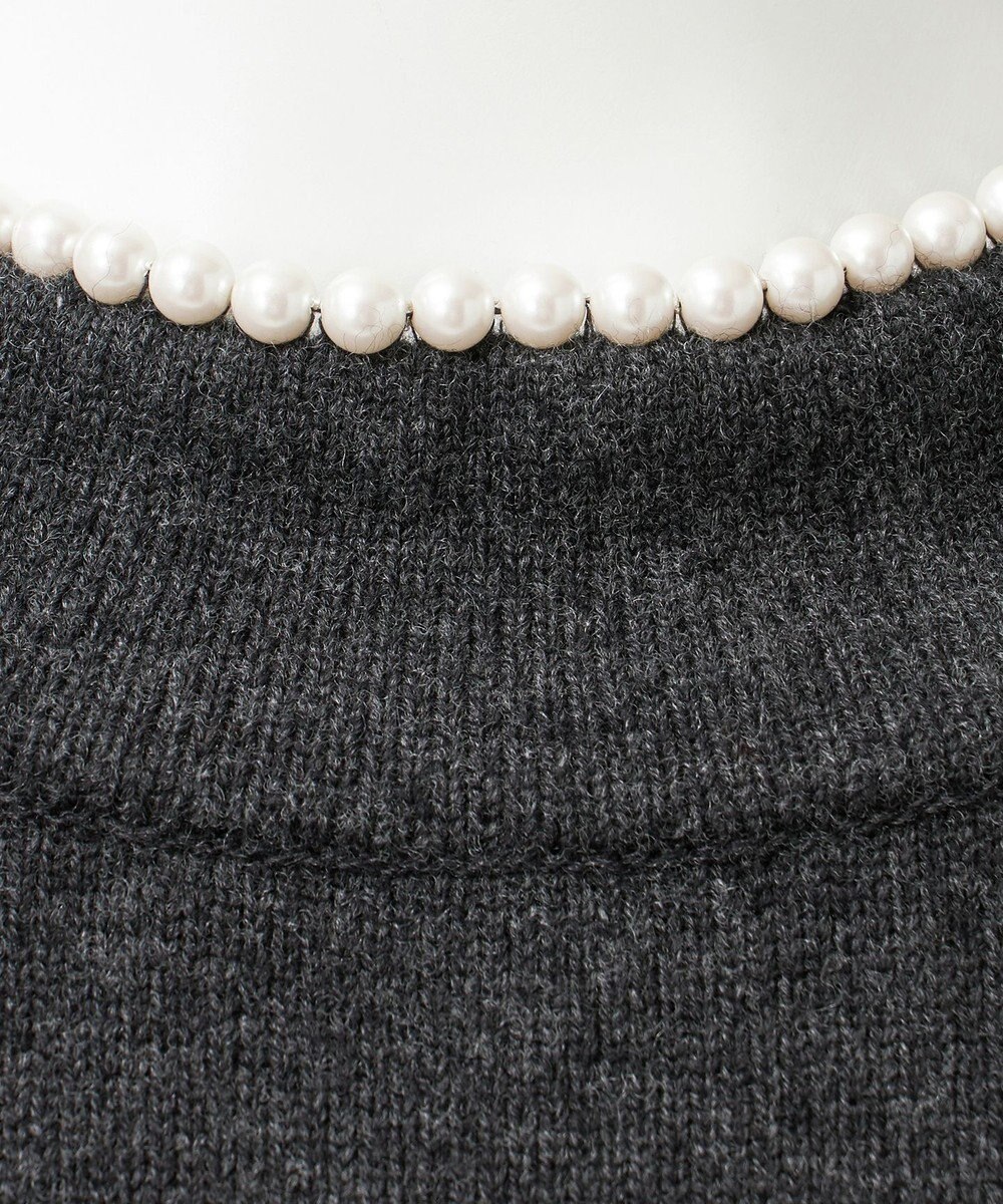 23区 【R(アール)】マイクロンメリノウール パールトリム ニット 