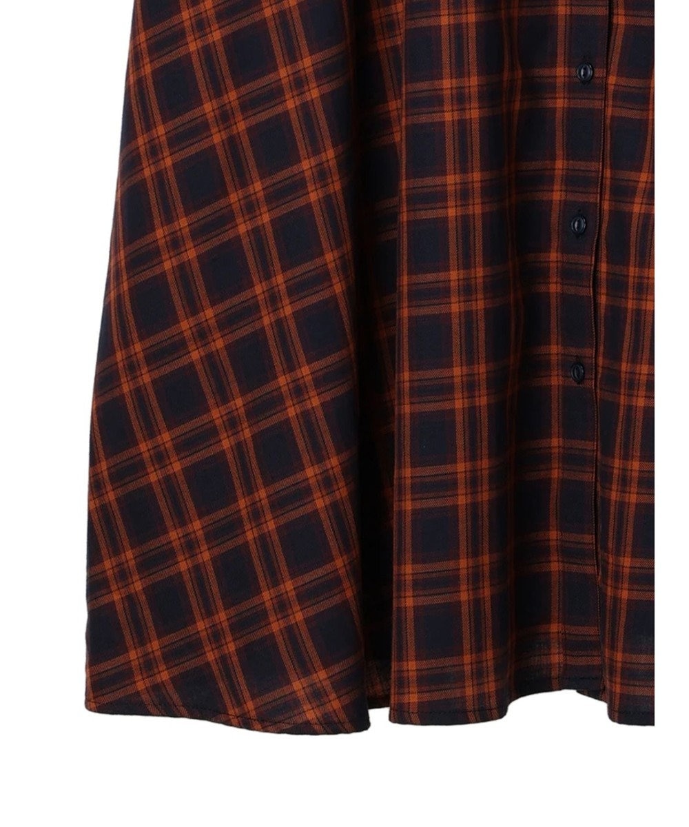 Green Parks ビエラチェックシャツワンピース 