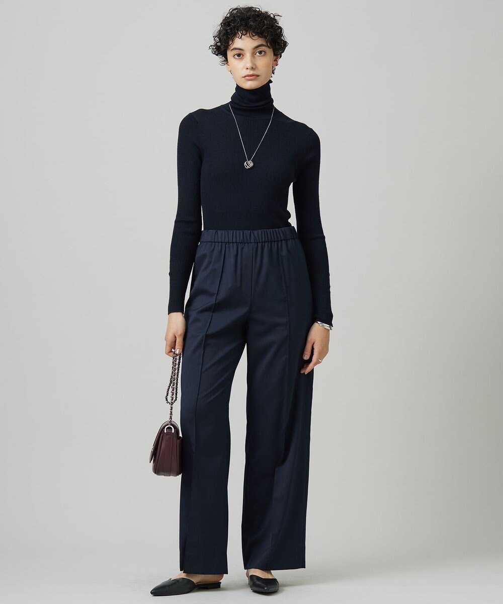 ICB 【洗える】Ｔ/Wブロード ワイドストレートパンツ 