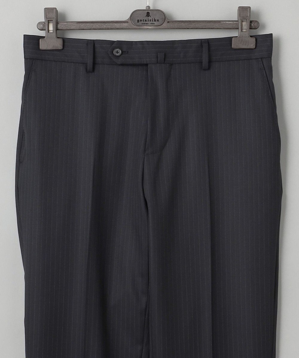 GOTAIRIKU 横に伸びる【TasmaniaWool/タマニアウール】ストレッチ スーツ（ブラックストライプ） 