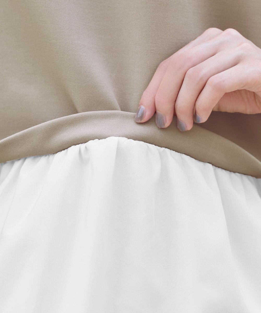 Tiaclasse 【洗える】シャツドッキングフレンチスリーブカットソー 