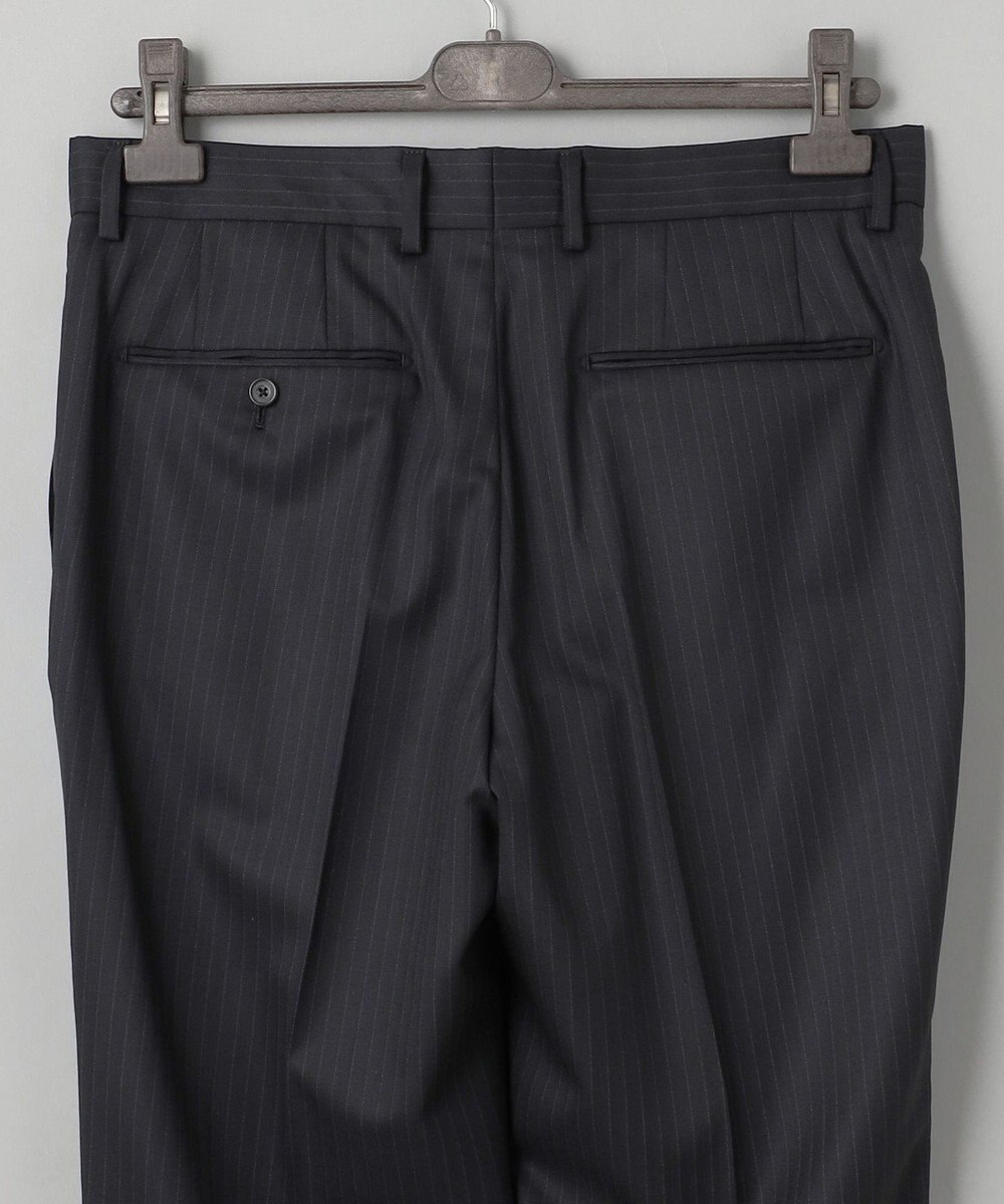 GOTAIRIKU 横に伸びる【TasmaniaWool/タマニアウール】ストレッチ スーツ（ブラックストライプ） 