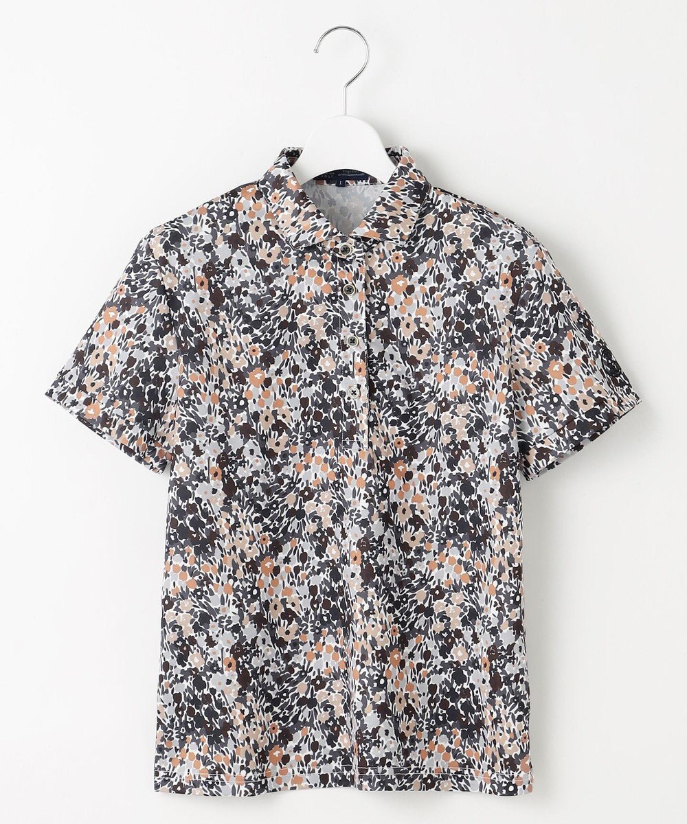 23区GOLF 【WOMEN】総柄フラワープリント ポロシャツ 