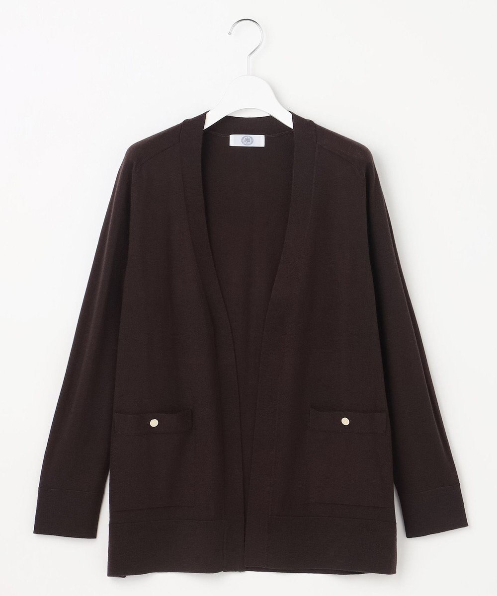 J.PRESS LADIES L KNIT BASIC ロング カーディガン 