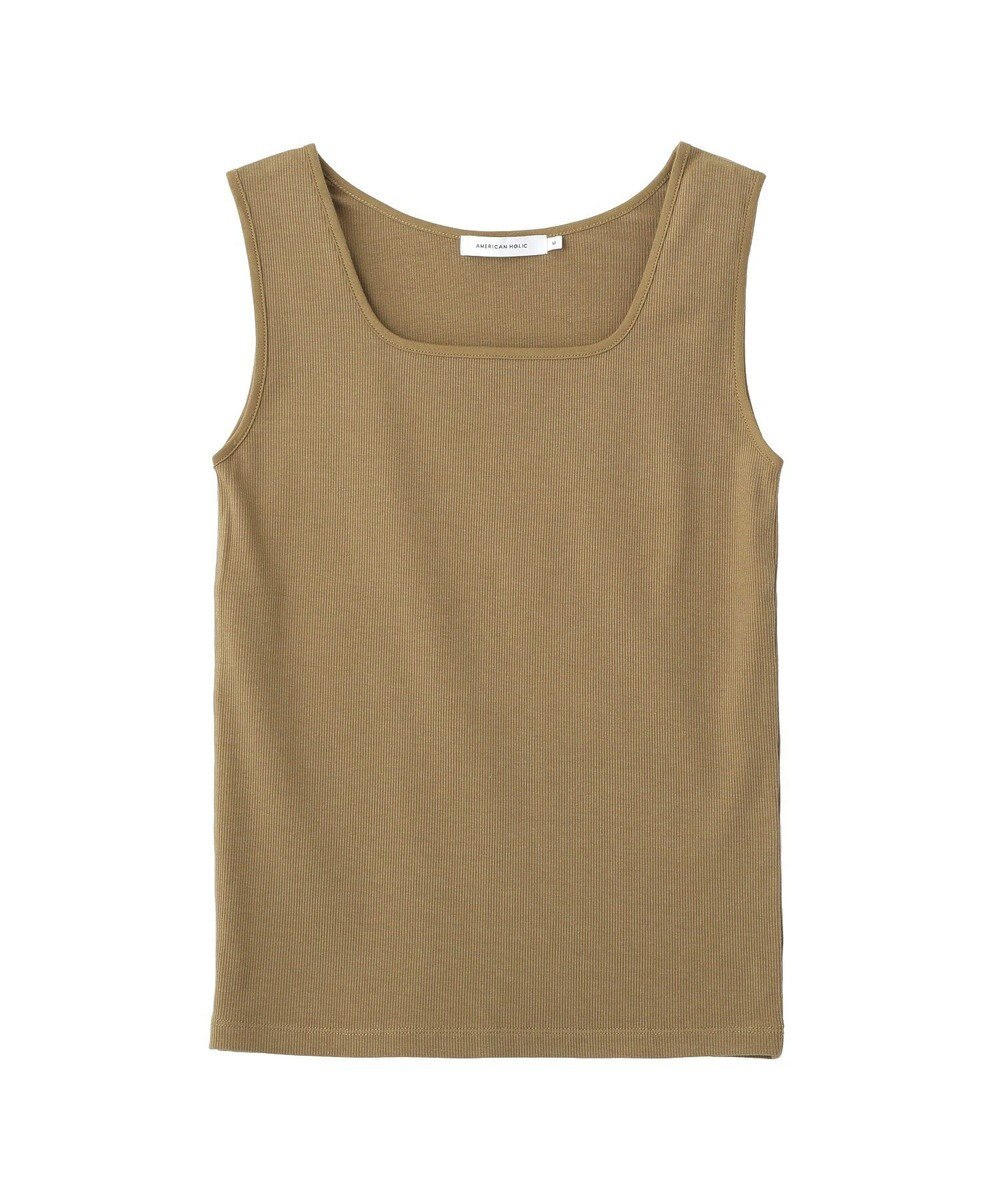 AMERICAN HOLIC スクエアネックリブタンクトップ 