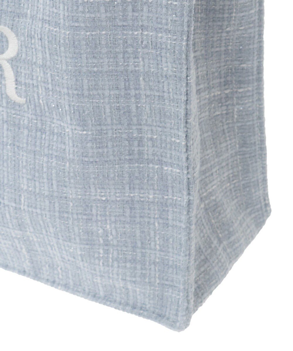 Maison de FLEUR ツイードロゴ刺繍スクエアトートバッグ 