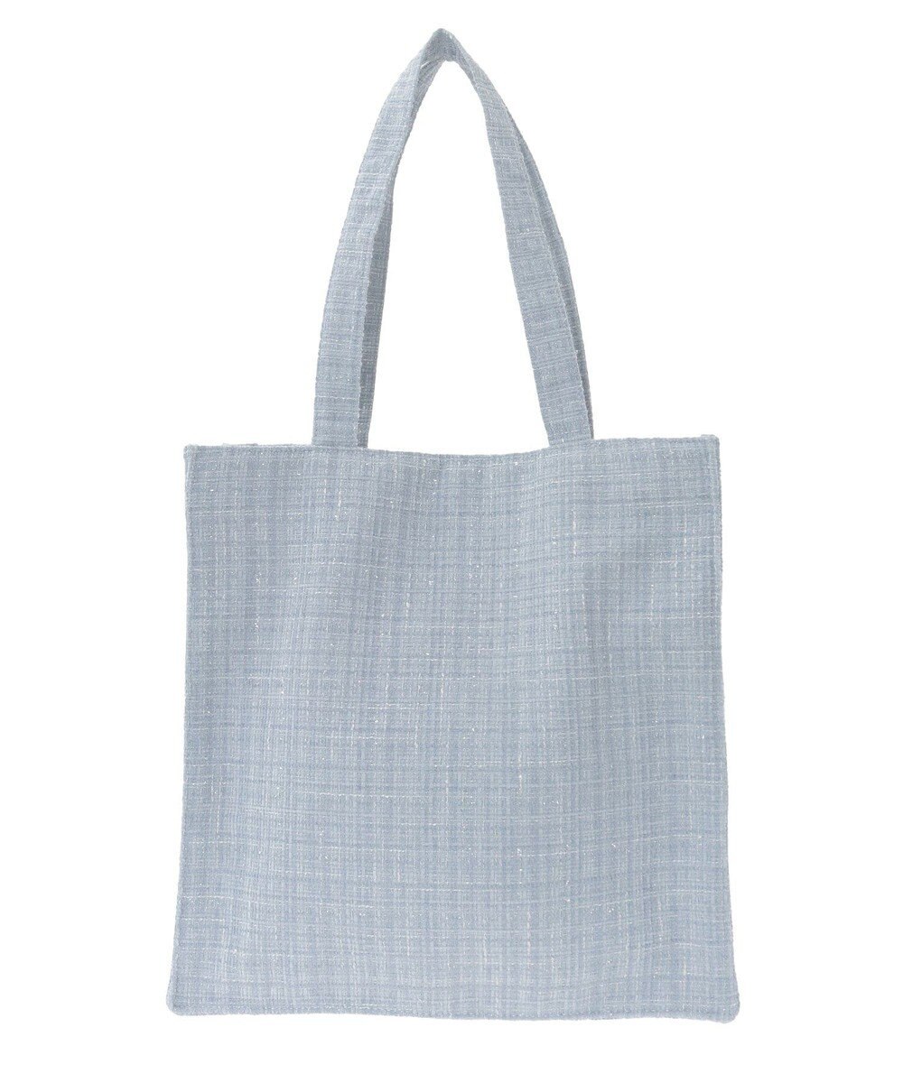 Maison de FLEUR ツイードロゴ刺繍スクエアトートバッグ 