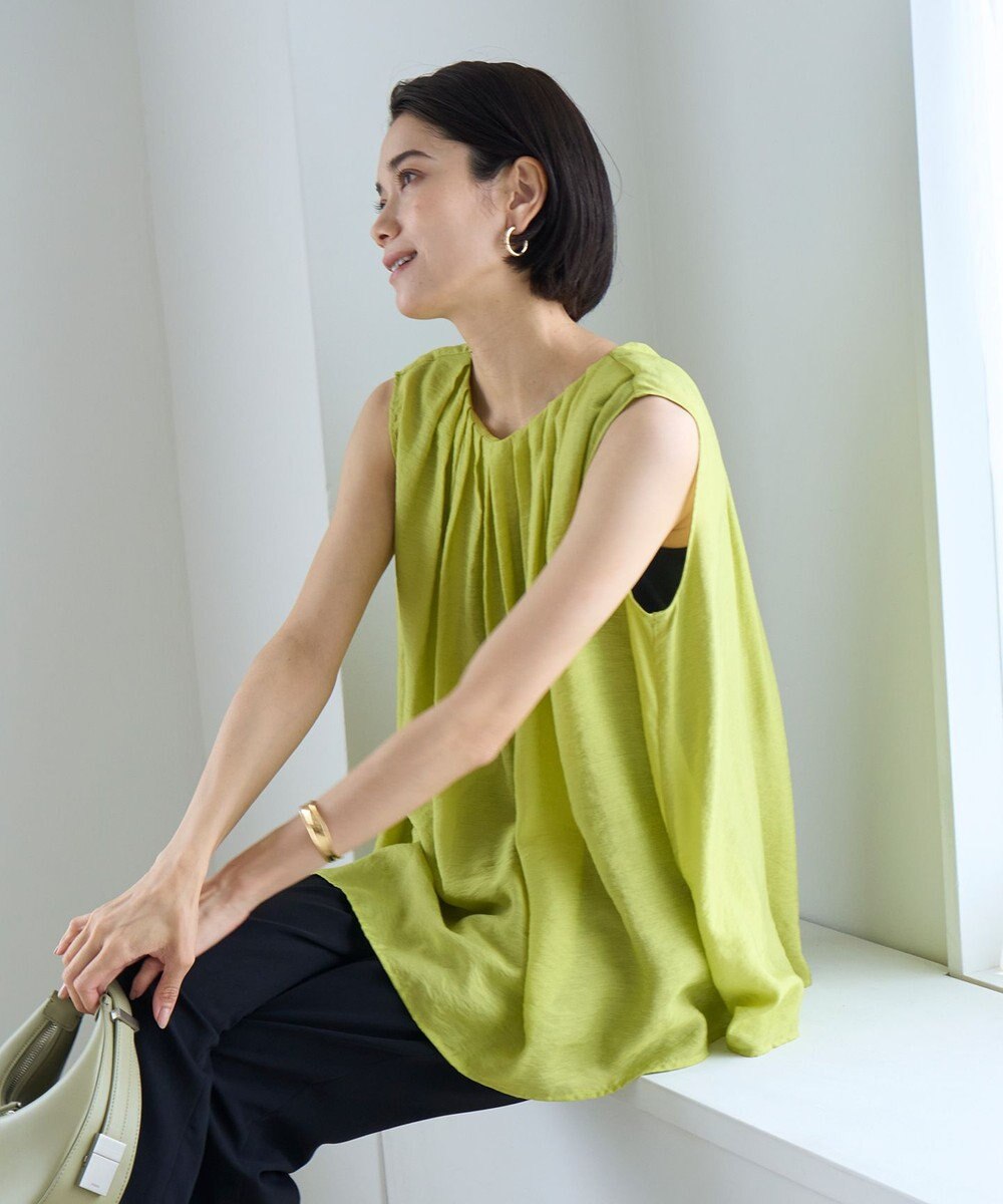 UNFILO ヴィンテージシアー プリーツブラウス 