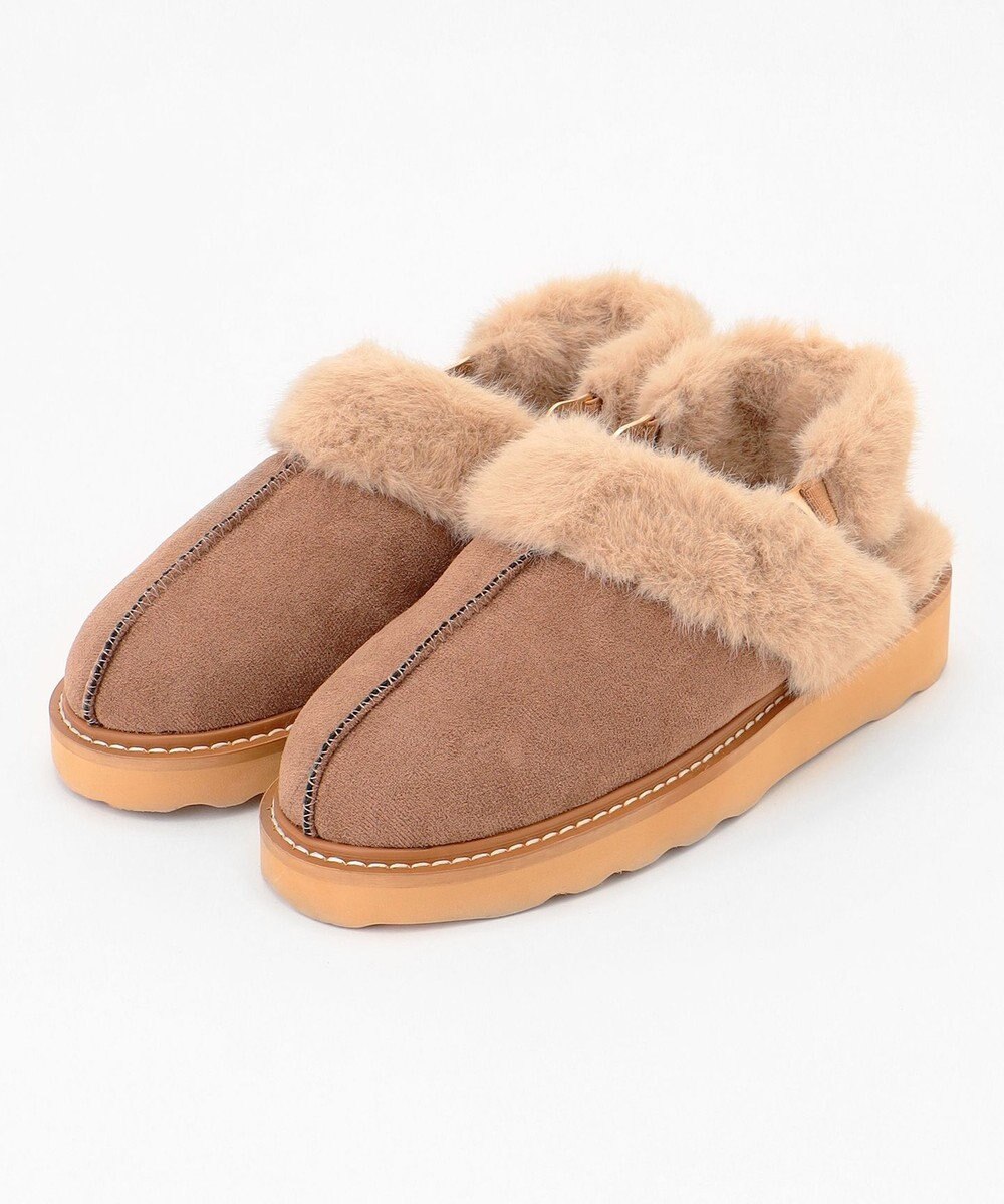 ANY SIS 【WEB・一部店舗限定】2WAYフェイク ムートン サンダル 