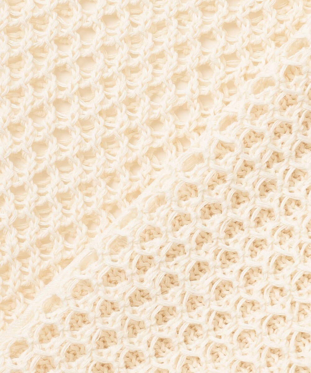 BEIGE， 【洗える】ALOE / コットンメッシュVネックミドル丈カーディガン 