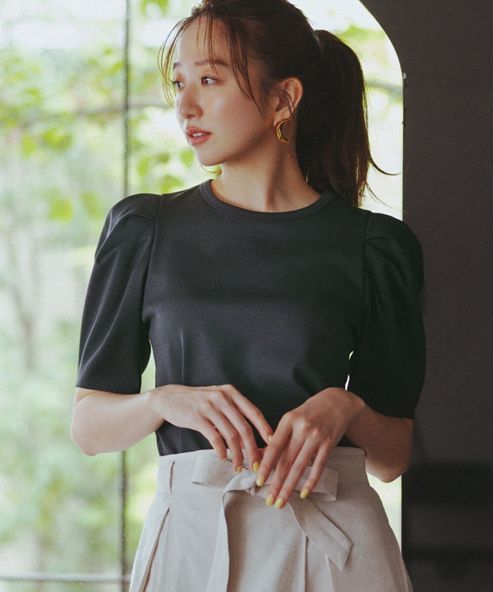 uncrave ダブルフェイスジャージー ボリュームスリーブカットソー 