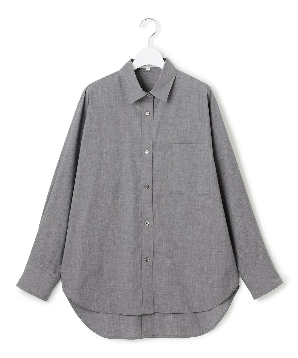23区 【SLOW/一部店舗限定】ライトタンブラータフタ バックボタン シャツ 