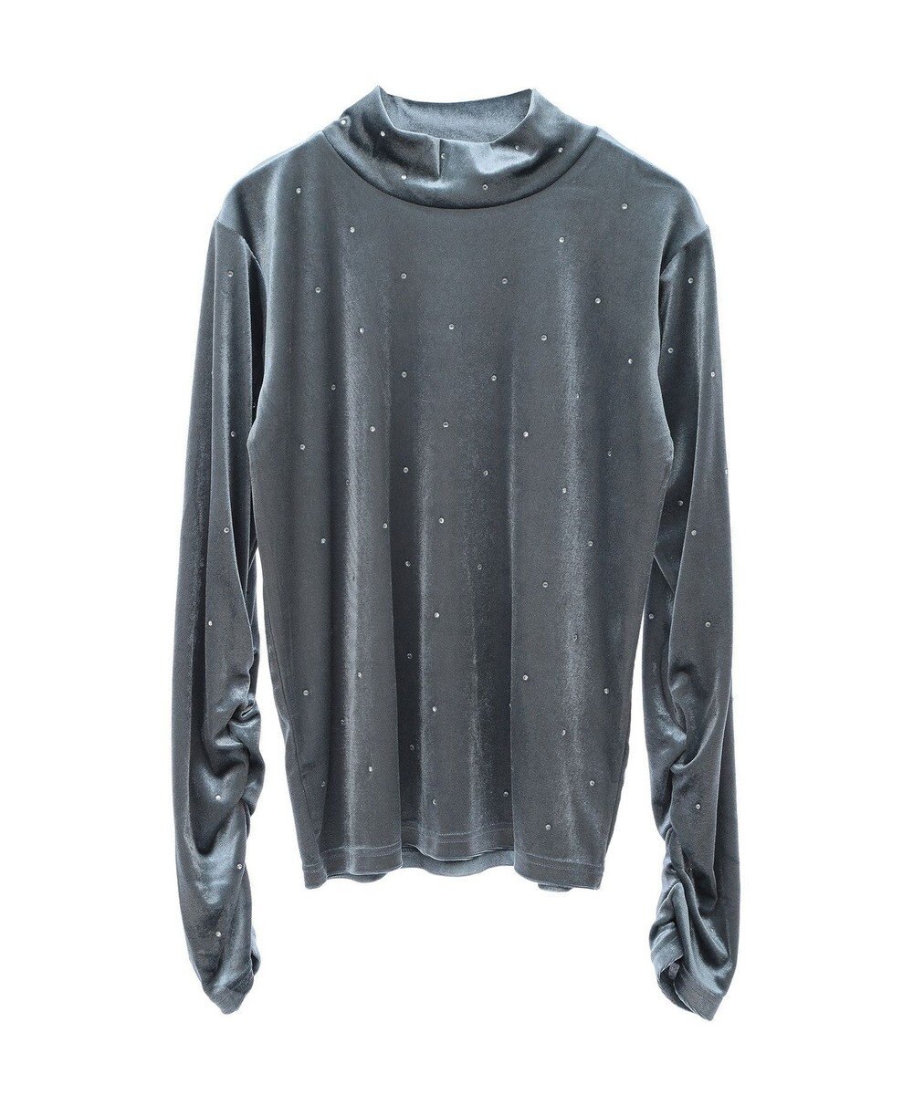 Green Parks ラインストーンハイネックトップス 