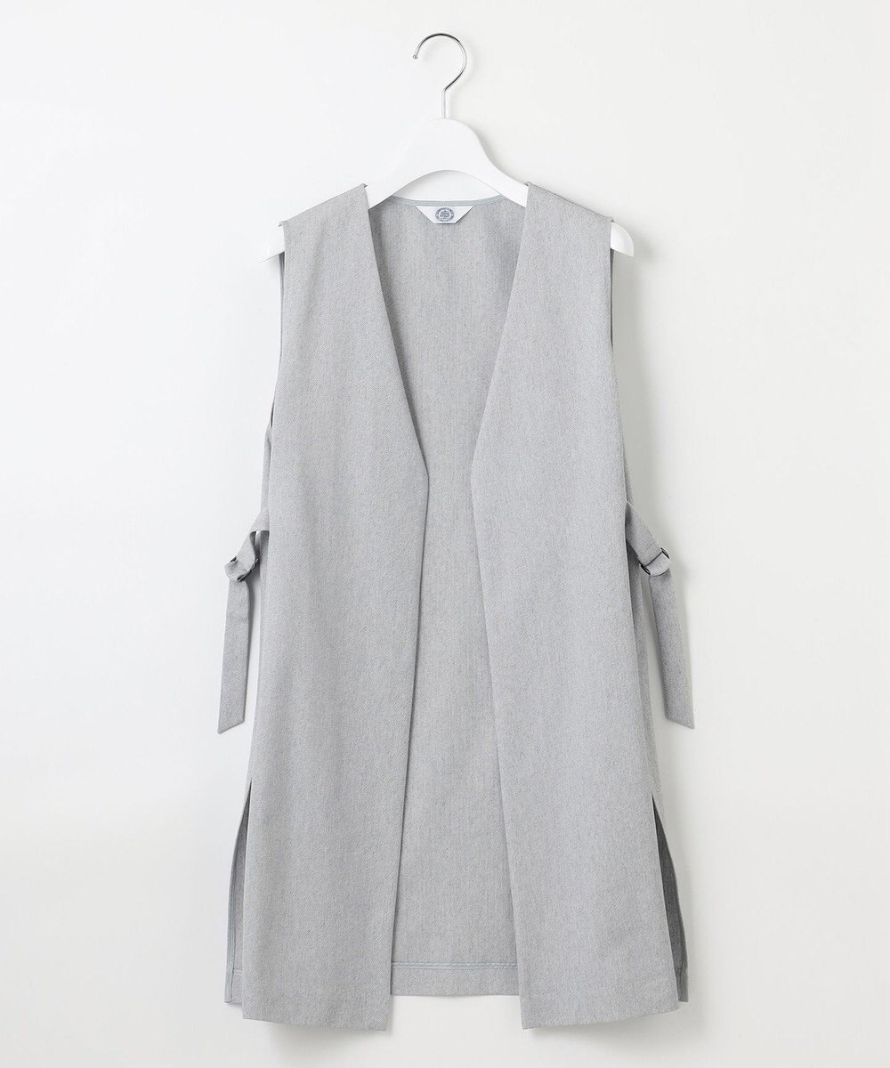 J.PRESS LADIES L リネンライクジャージー ロング ジレ 
