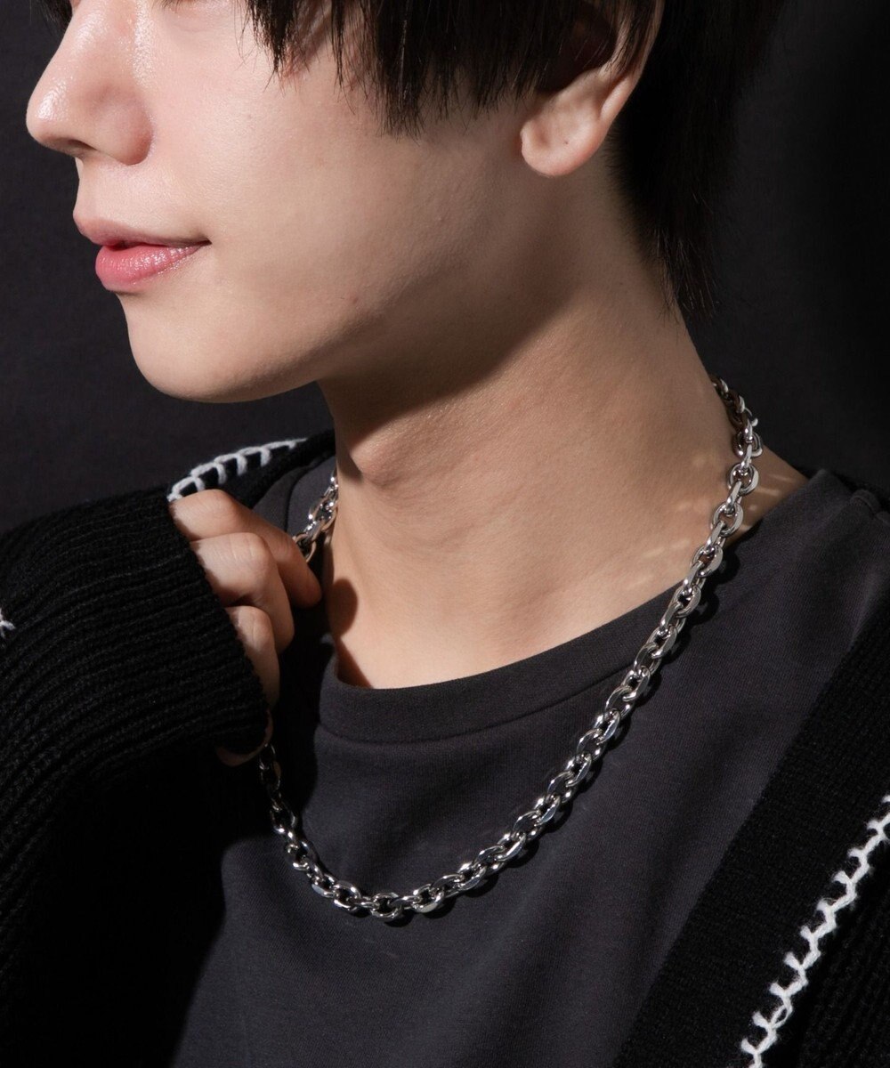 WEGO Mステンレスヘビーチェーンネックレス 