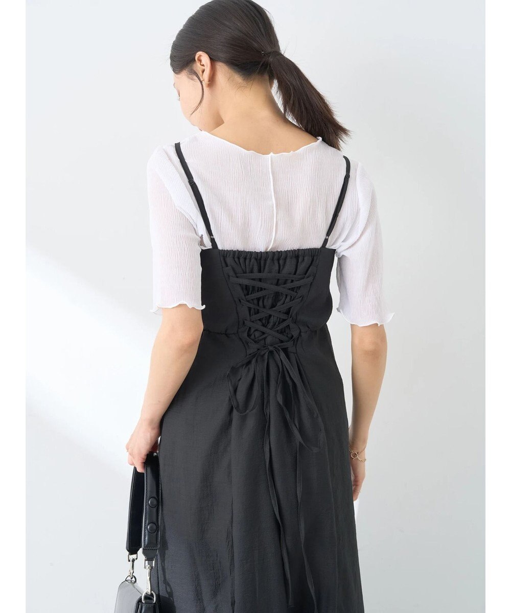 earth music&ecology バックレースアップワンピース 