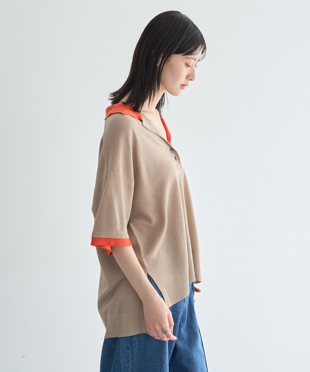 YECCA VECCA 配色ワイドポロニット 