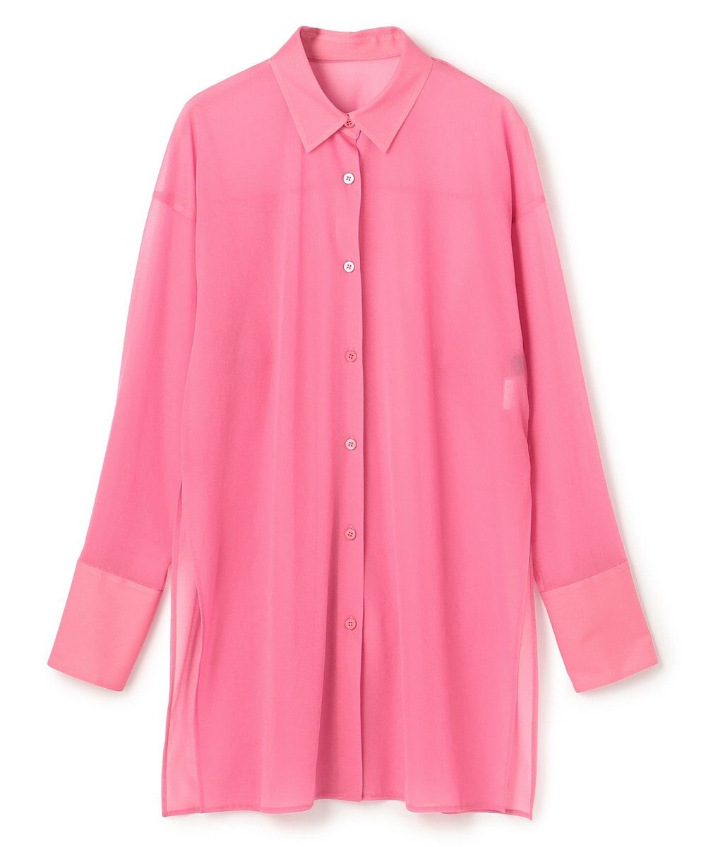 uncrave トリコットシフォン ロングシャツ 