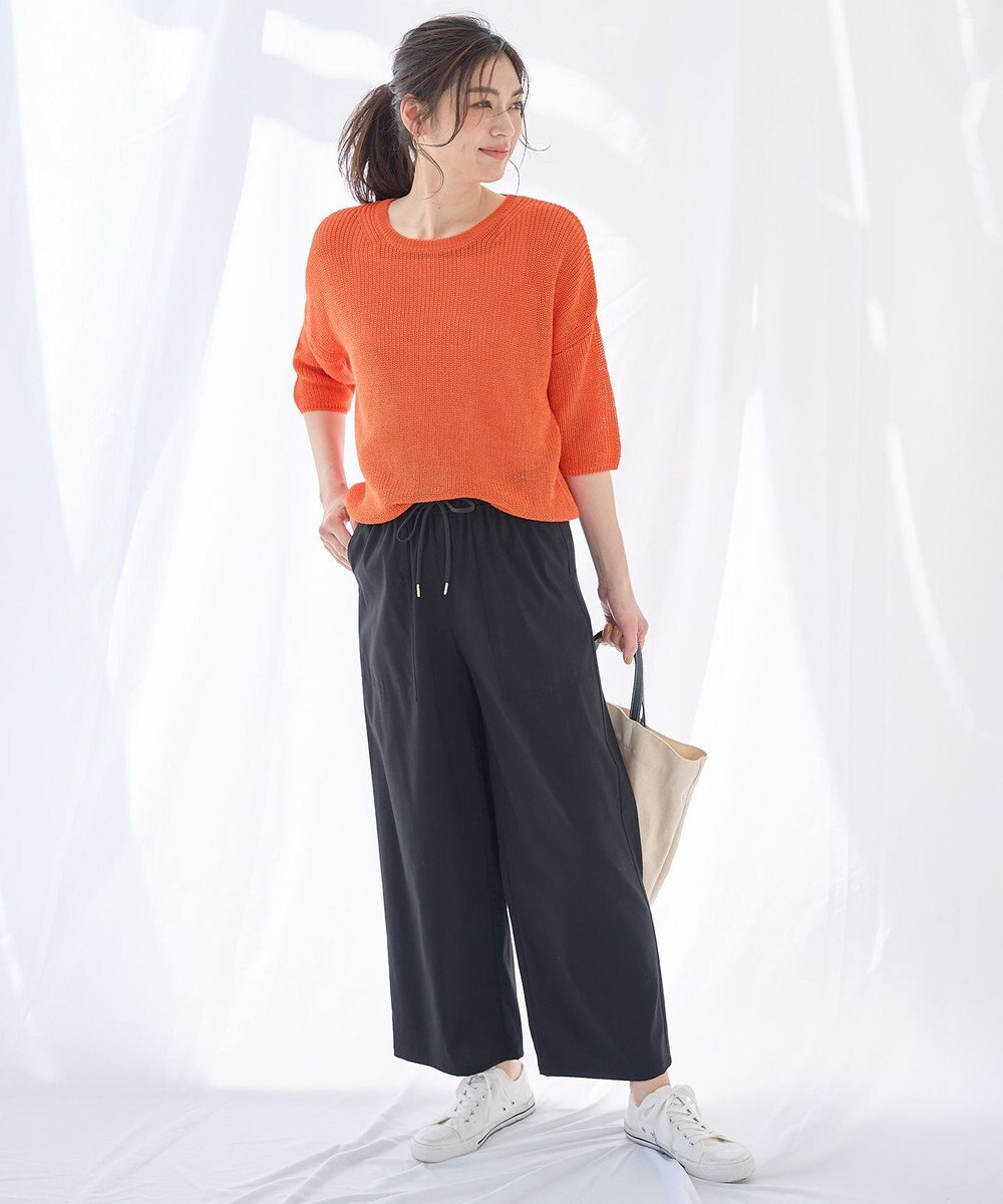 ANY 【洗濯機可/アンチピリング】ギマハーフスリーブニット 