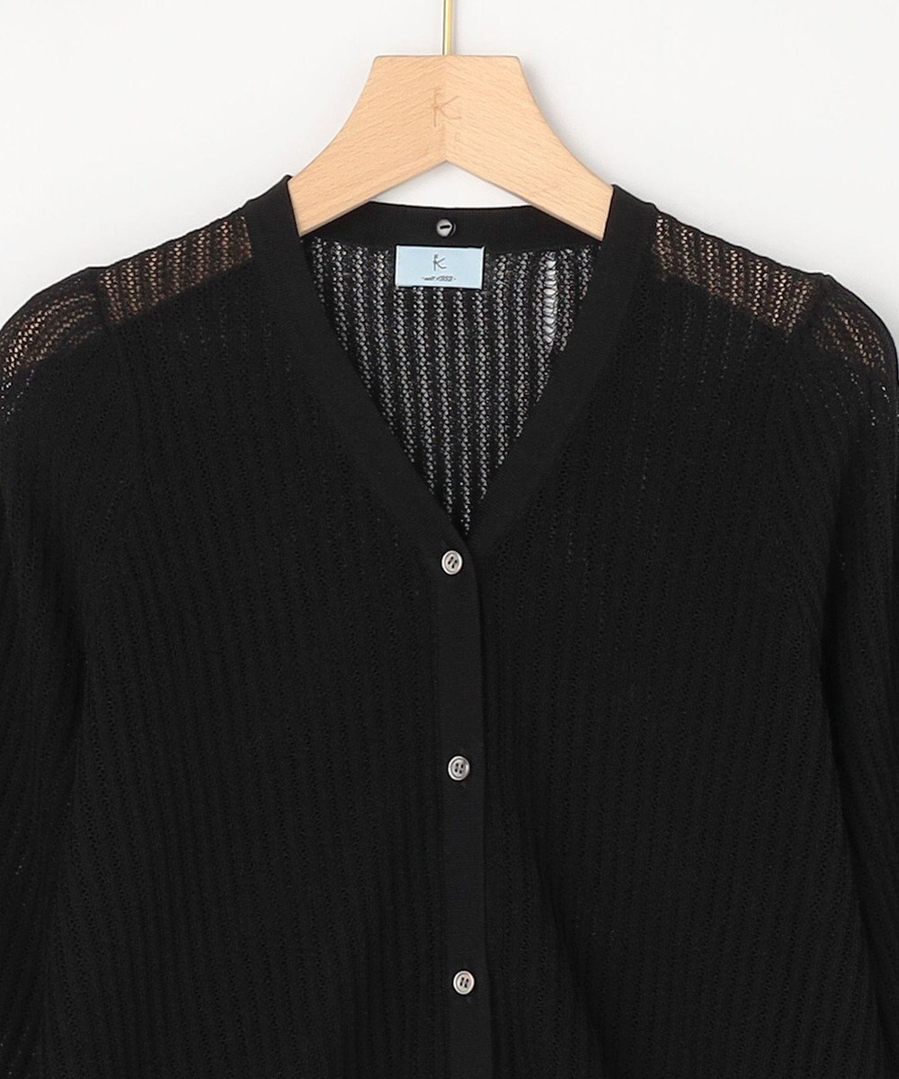 組曲 【先行予約・WEB限定】レーシーニット レース襟付き カーディガン 