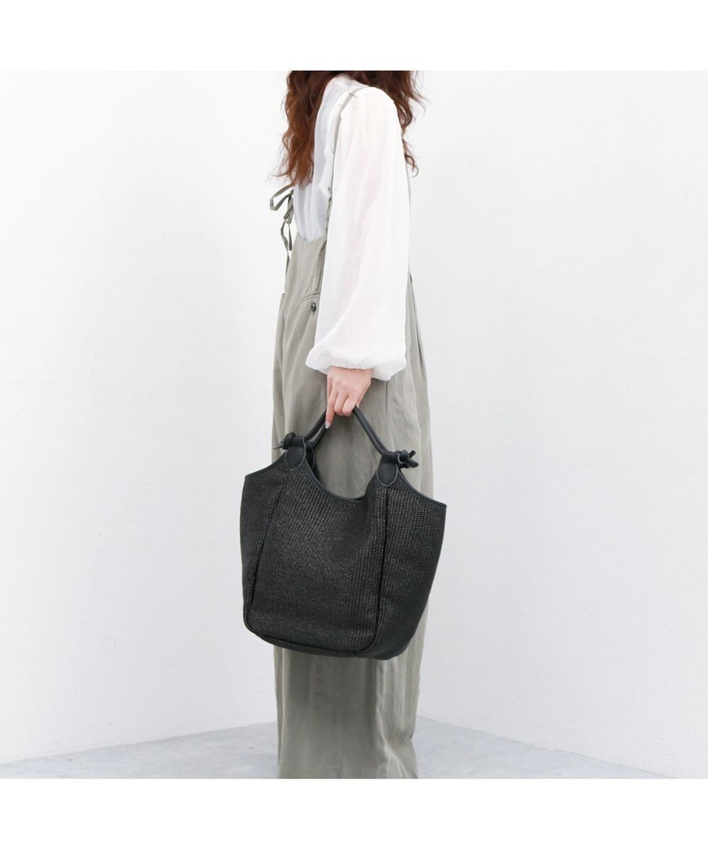 UNBILLION カシュカシュ cachecache / ポリプロピレンシート牛革付属トートバッグ 