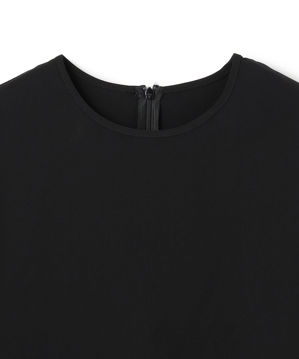 UNFILO ドレープサテンブラウス 