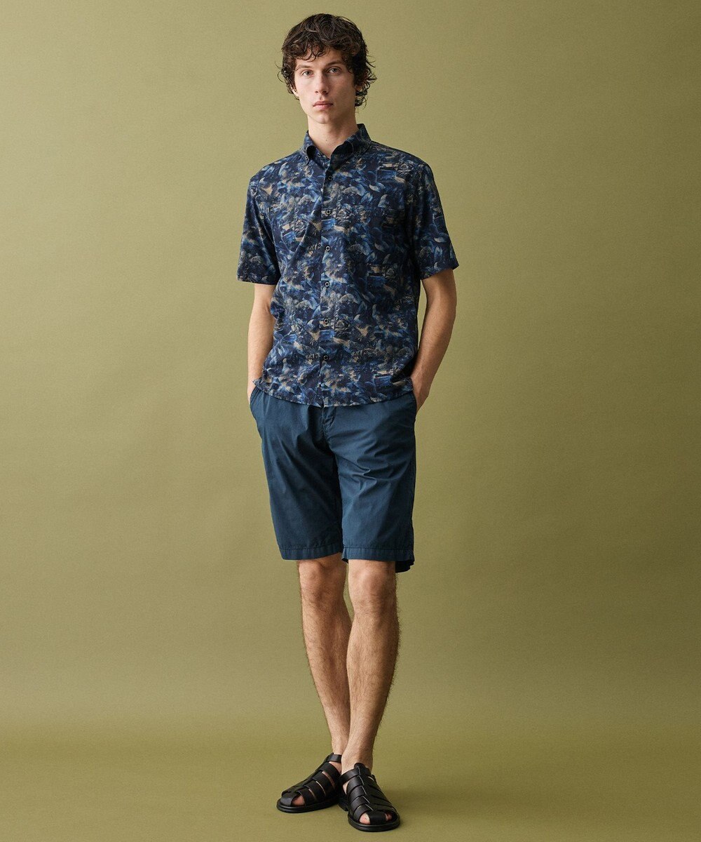 JOSEPH ABBOUD 【ウエストも伸びる!/JAPANファブリック】ヴィンテージコットンストレッチ ショート パンツ 