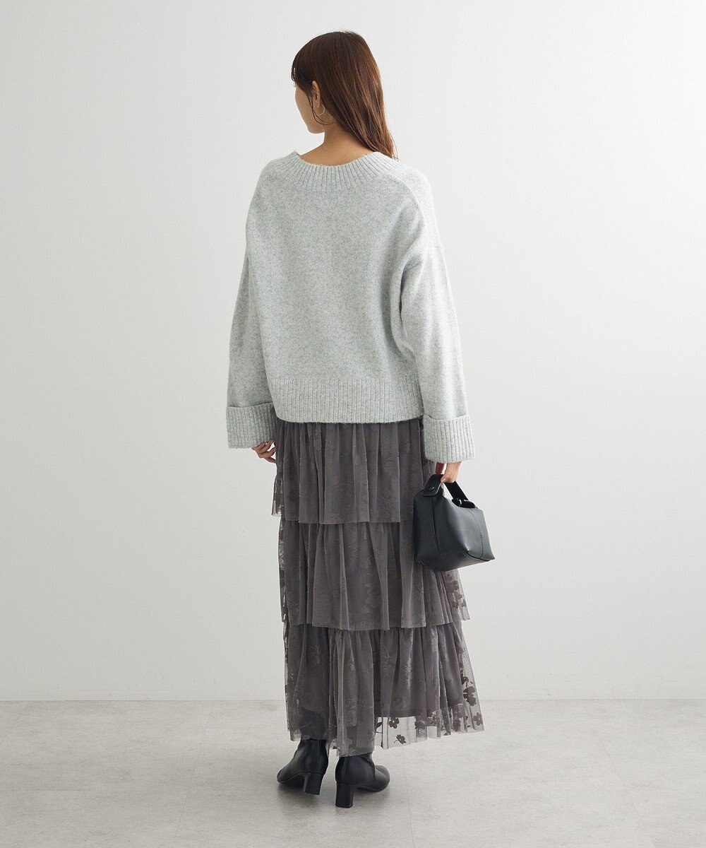 Green Parks ラメＶネックコンパクトニットプルオーバー 