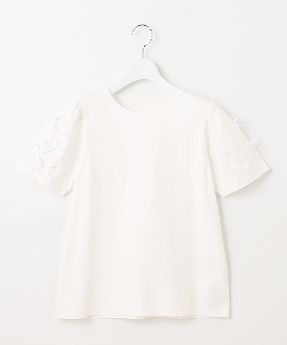 Feroux 【UVケア】ランダムリボンスリーブ Tシャツ 