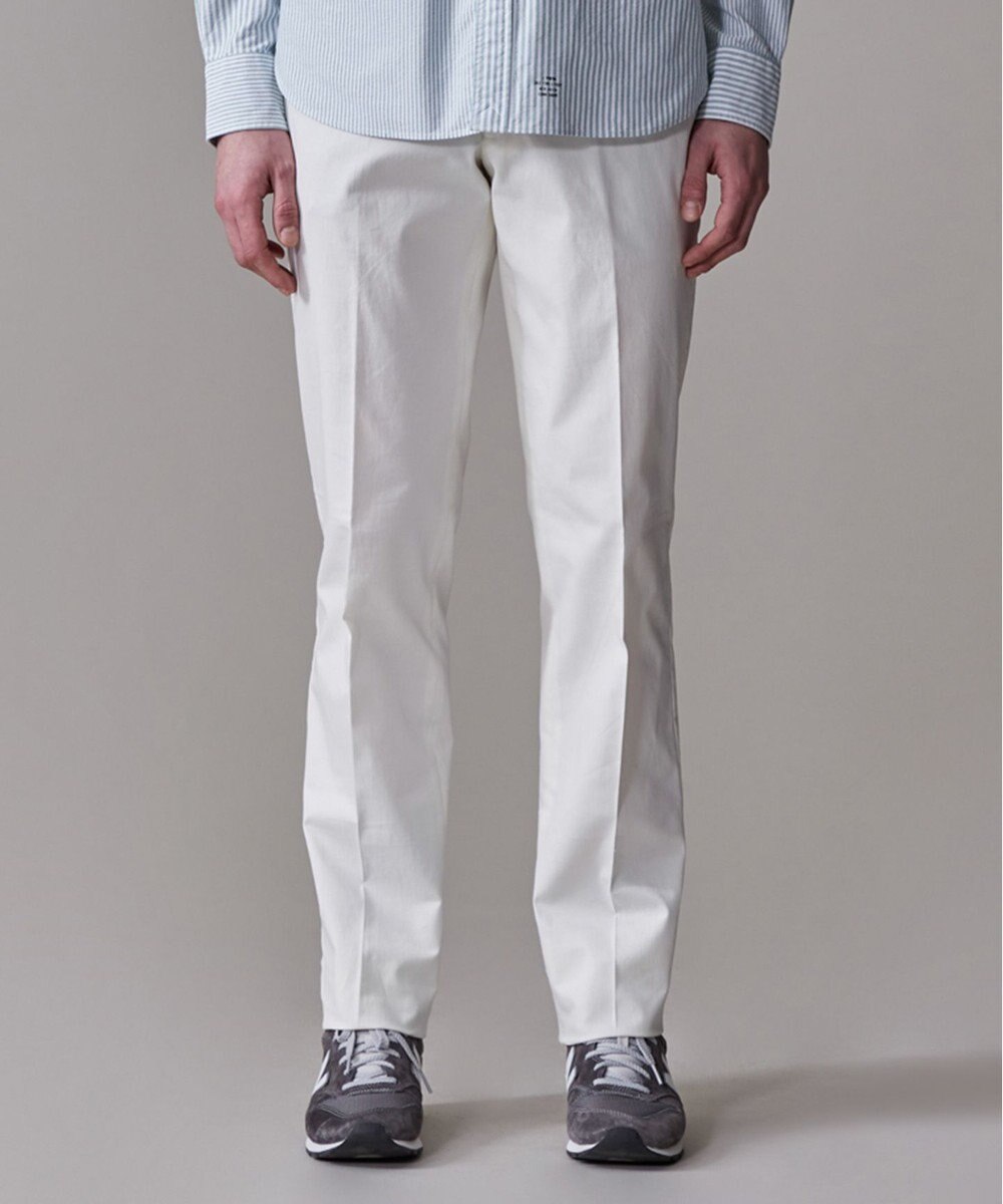 J.PRESS MEN 洗練されたデザインと機能性【ストレッチ】トリコチン ステムテーパード パンツ 