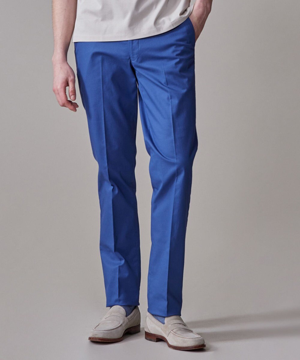 J.PRESS MEN 洗練されたデザインと機能性【ストレッチ】トリコチン ステムテーパード パンツ 