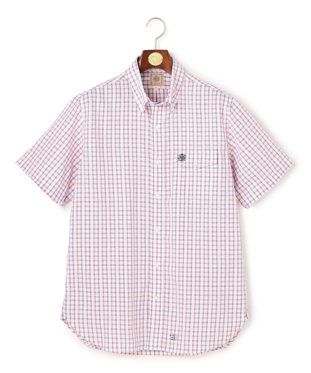 J.PRESS MEN 【Aero Weave】クールマックスサッカー チェック シャツ / B.D. 