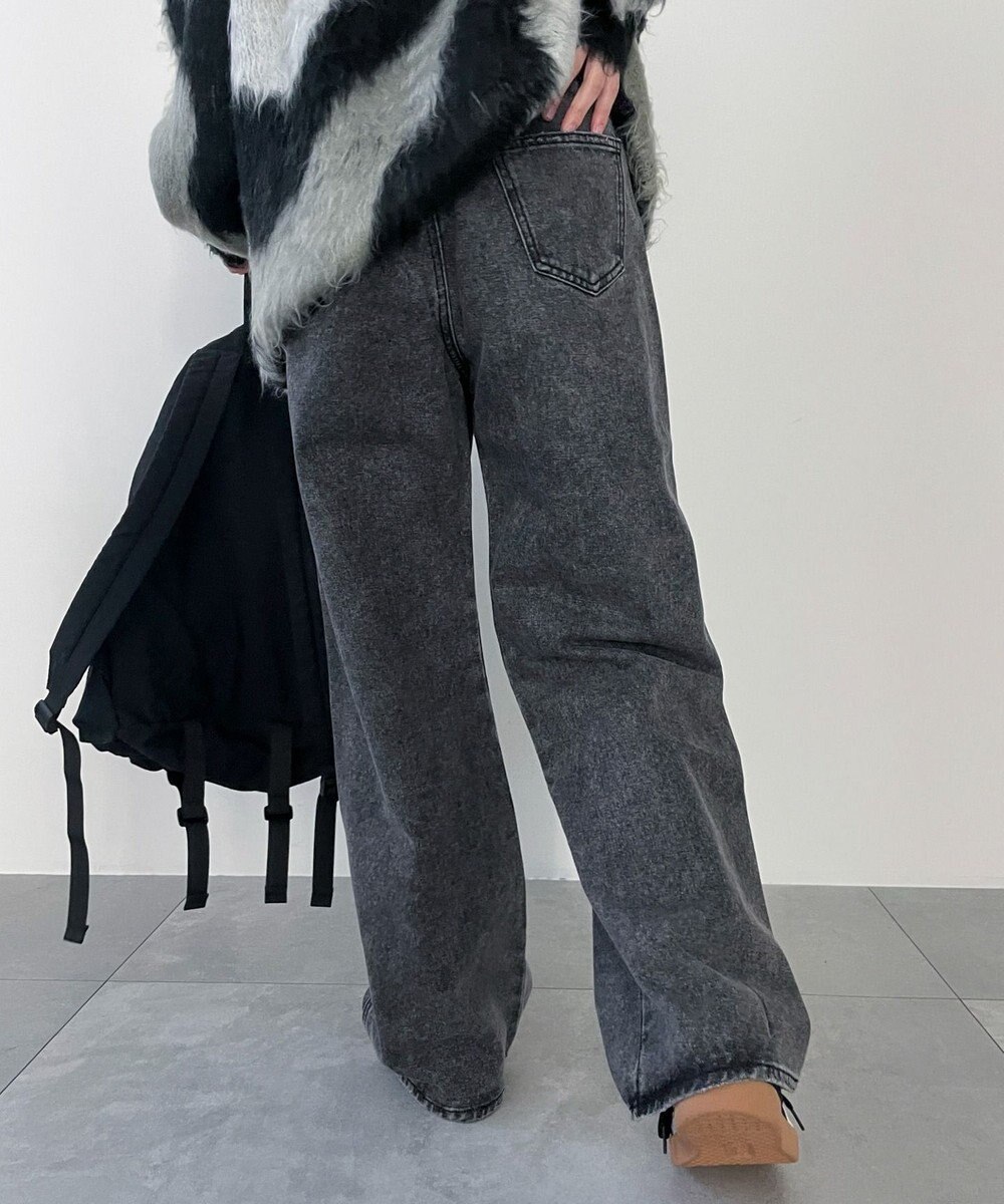 WEGO 【新色追加/美脚/XSSMLサイズ展開】ストレートデニムパンツ 