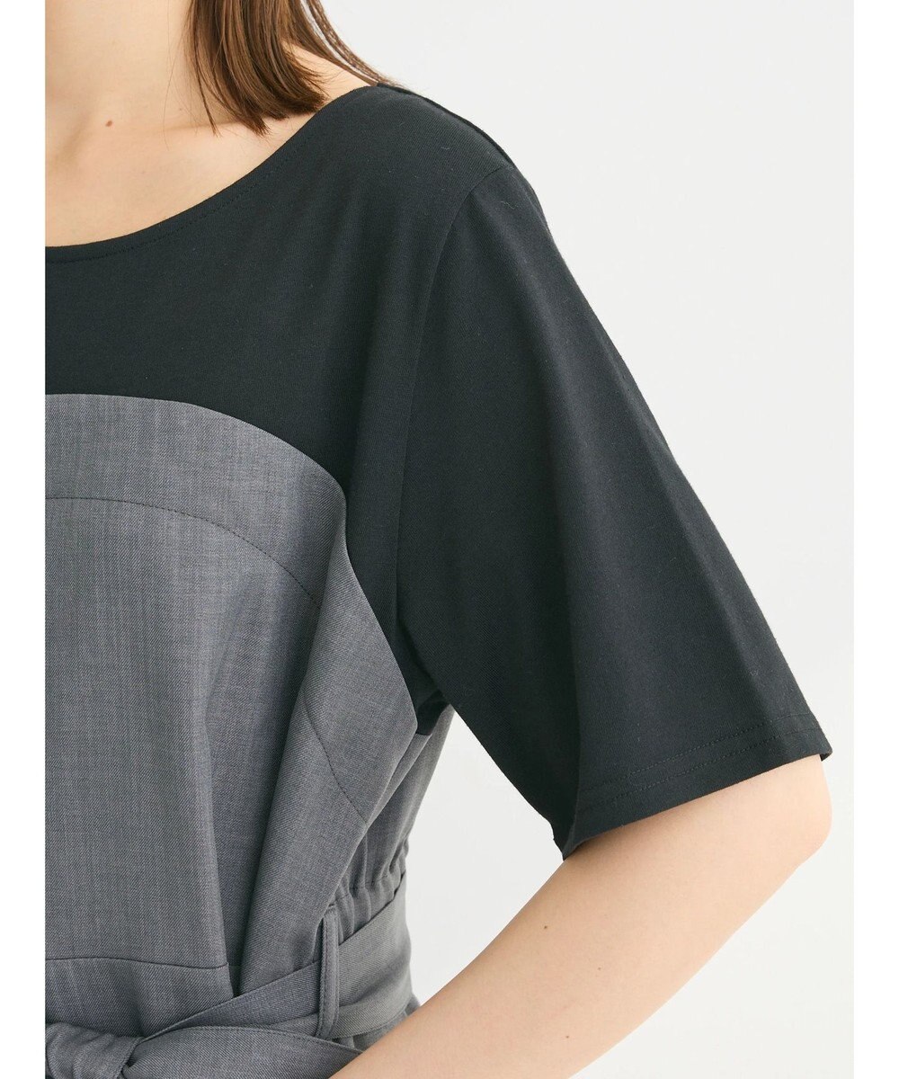 Green Parks 共ベルト付きビスチェ風ドッキングワンピース 